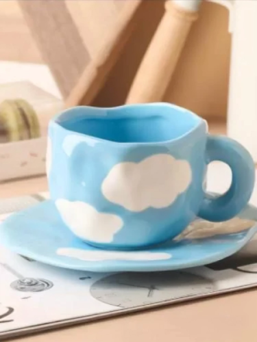 طقم كوب الغيوم فاتح ️